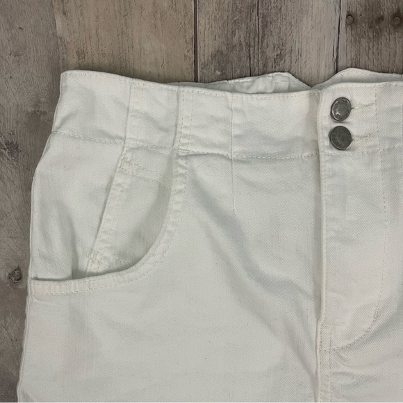 Free People White Distressed Mini Skirt - Picture 3 of 14
